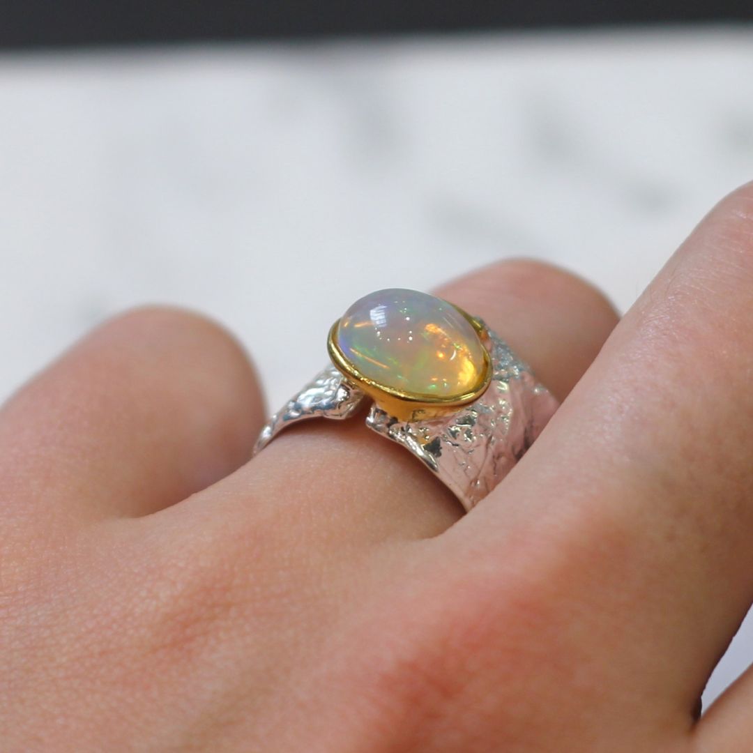Sterling Silver Opal Ring