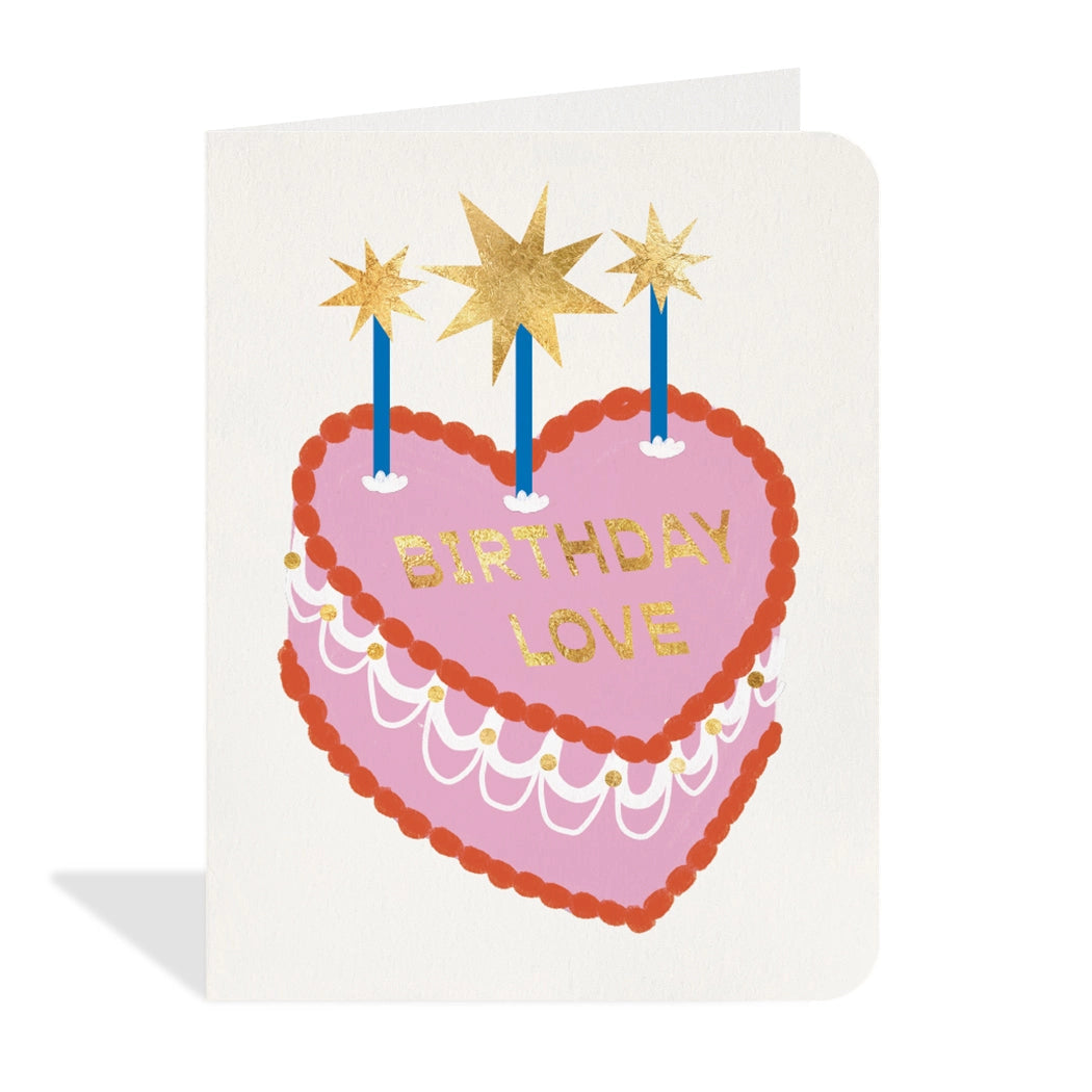 Birthday Love Vintage Cake Card
