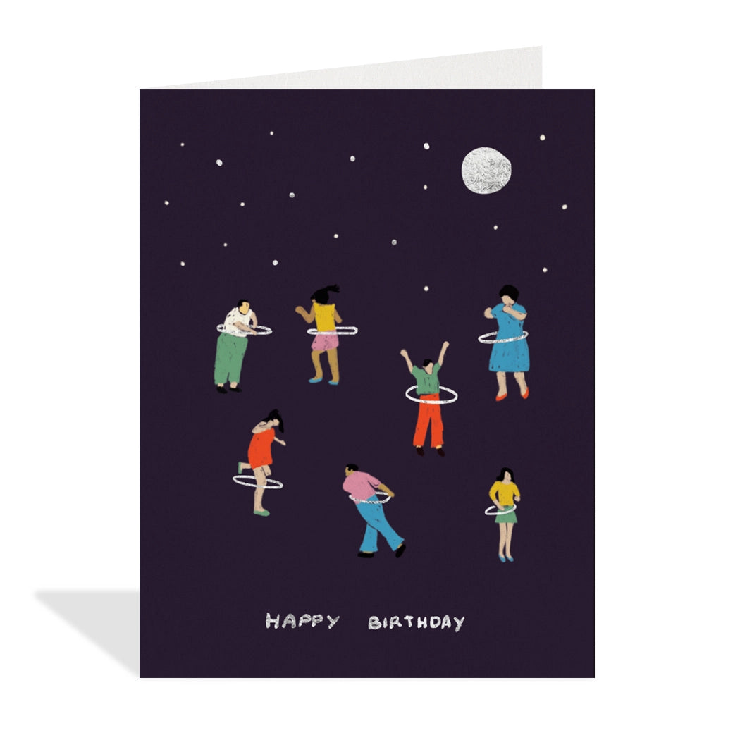 Hula Hoop Happy Birthday Card