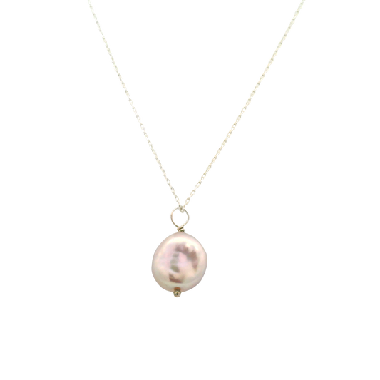 Sterling Silver Pink Pearl Necklace