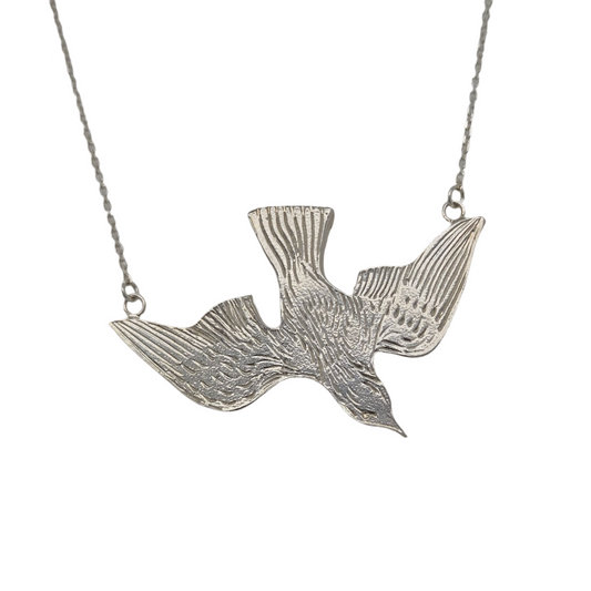 Soaring Bird Silver Necklace