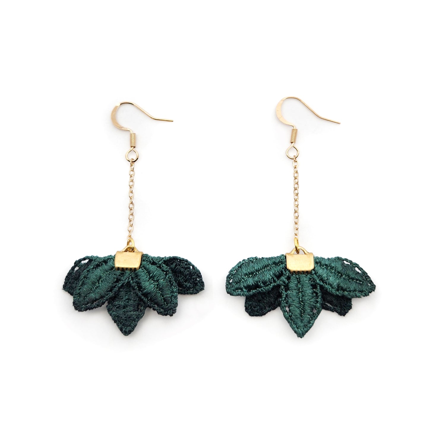 Evergreen Petalum Long Earrings
