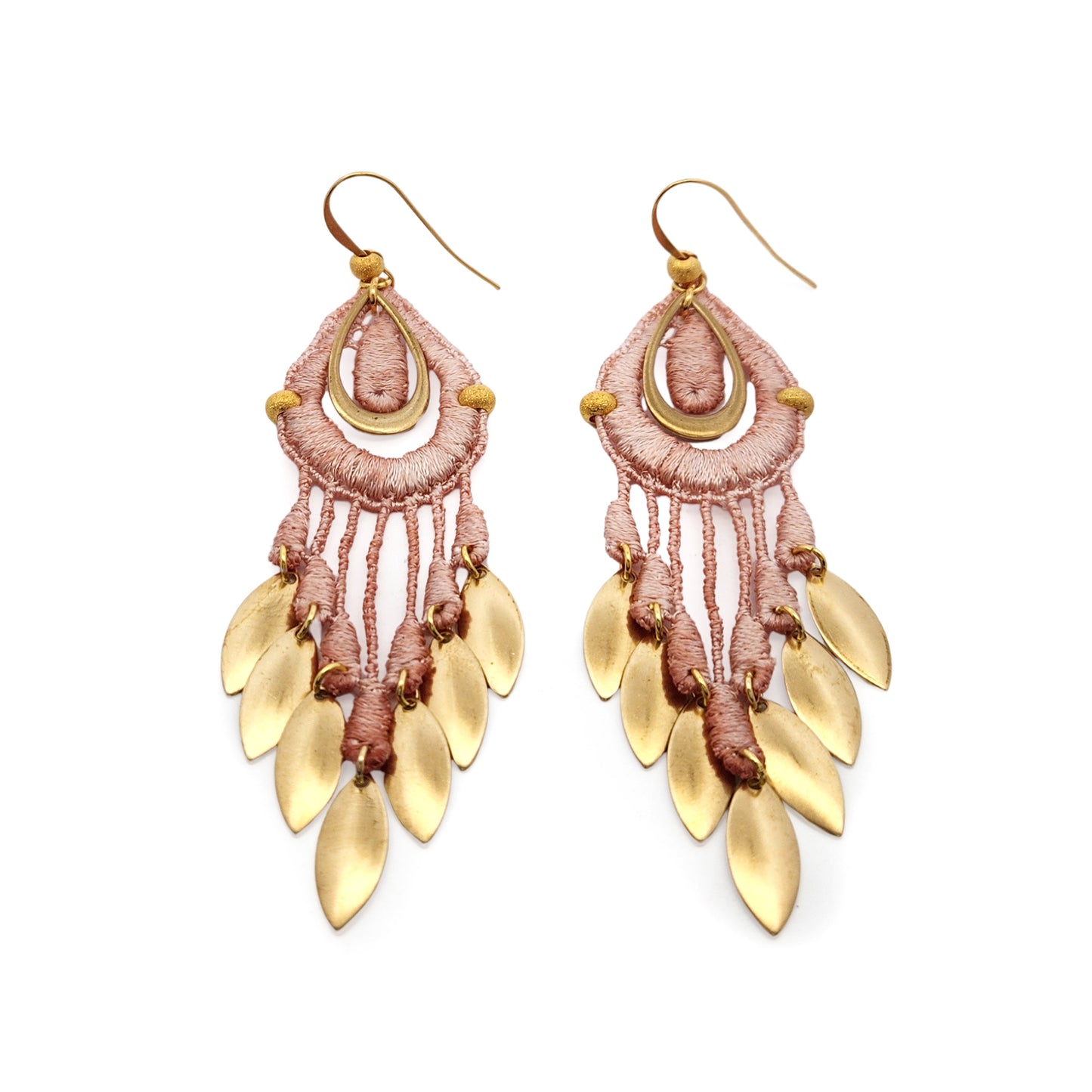 Dusty Pink Koi Earrings