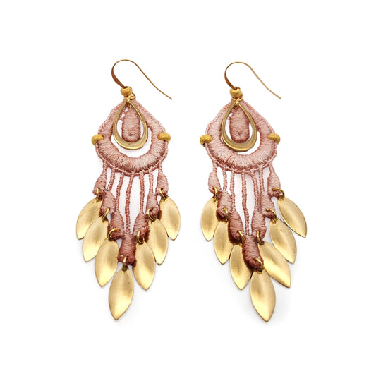 Dusty Pink Koi Earrings