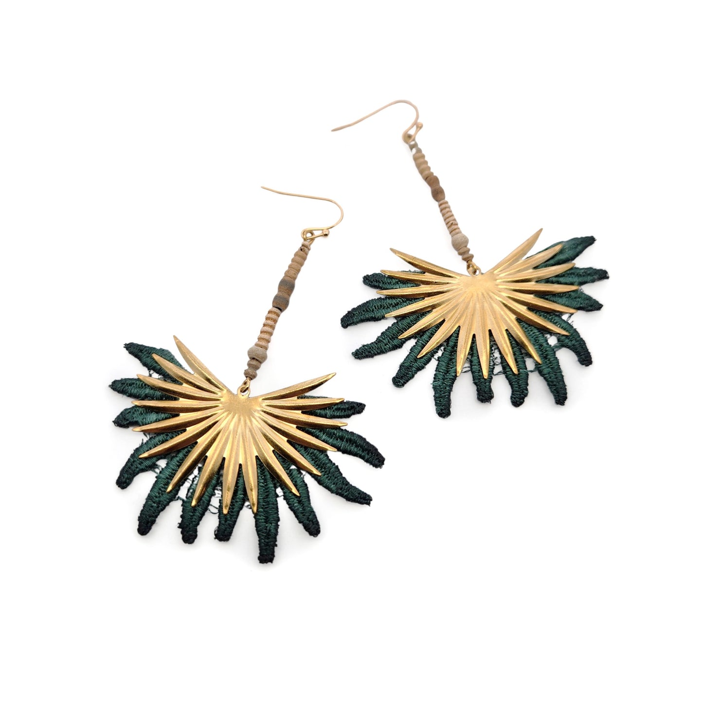 Green Papyrus Earrings