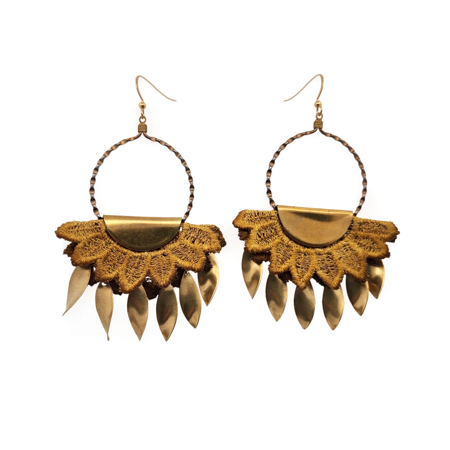 Gold Lace Earrings