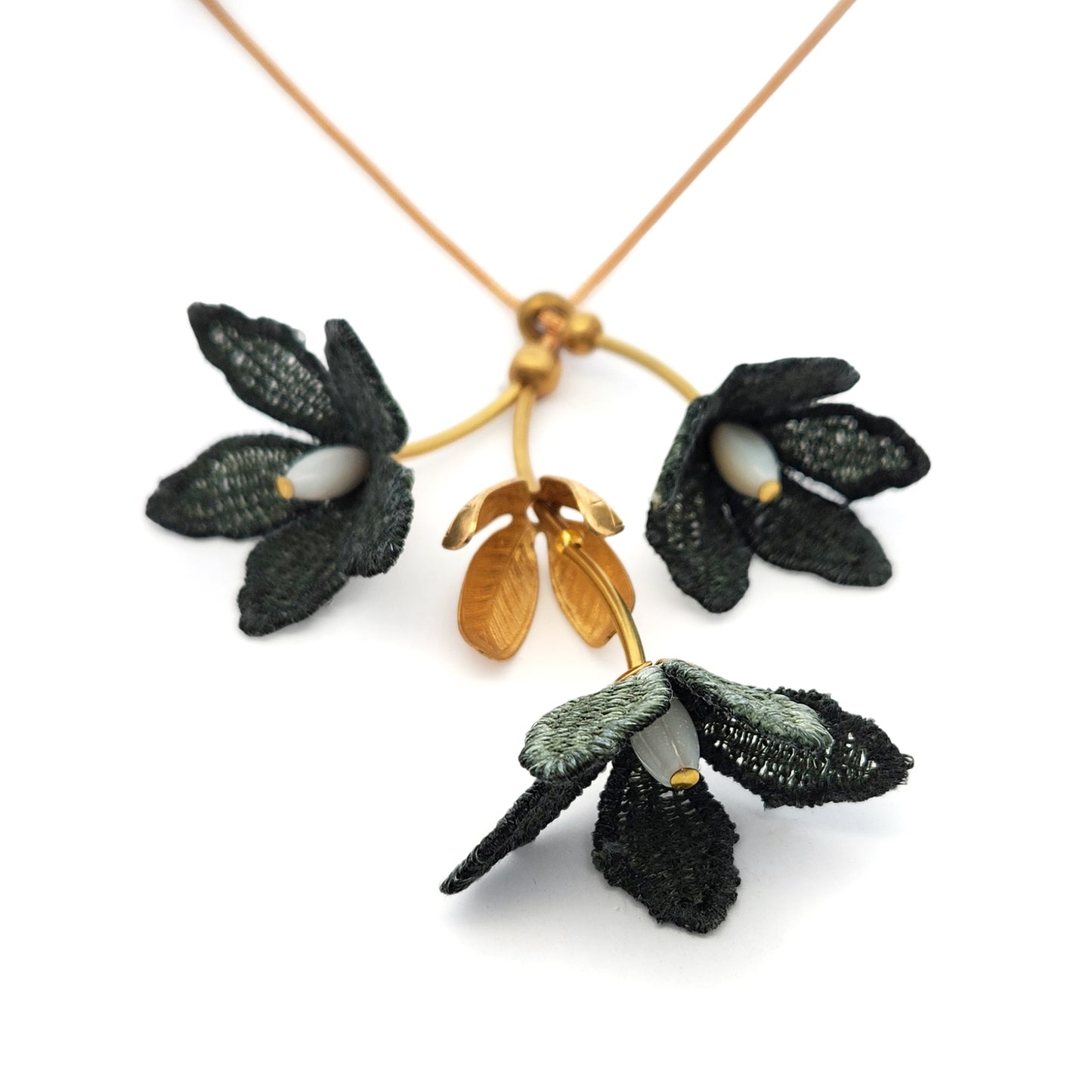 Tiaré Flower Long Lariat Necklace