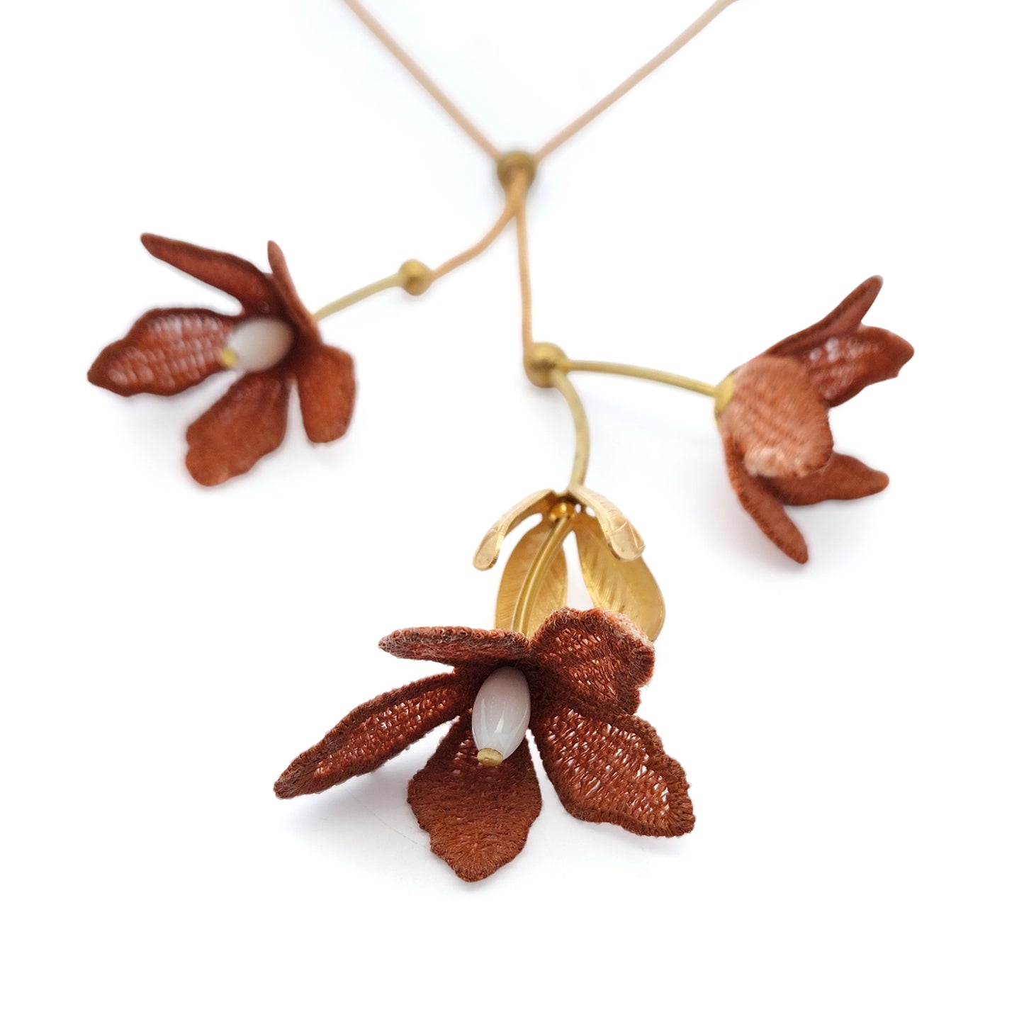 Tiaré Flower Long Lariat Necklace