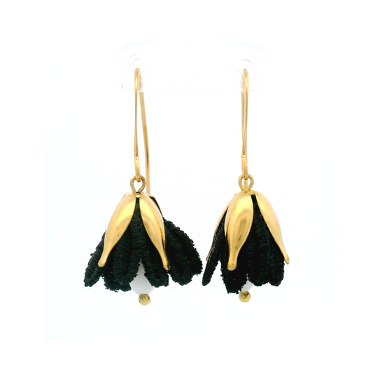 Jasmine Flower Black Earrings