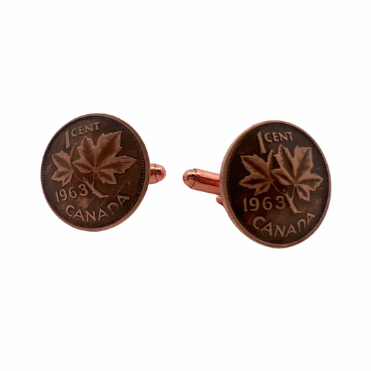 Canadian Penny Coin Cufflinks