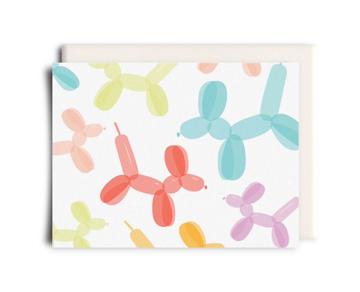 Balloon Animals Birthday Card