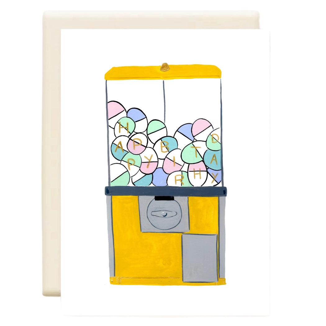 Happy Birthday Gumball Machine Card
