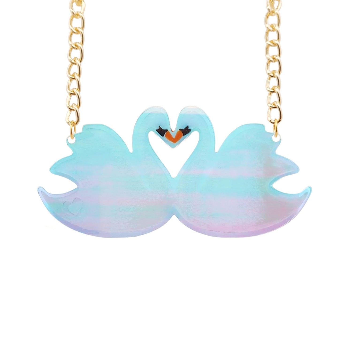 Acrylic Swans Necklace