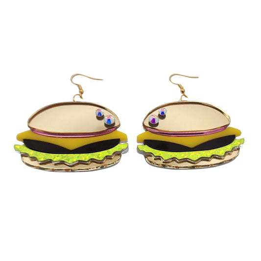 Acrylic Hamburger Earrings