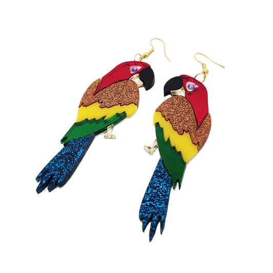 Acrylic Parrot Earrings