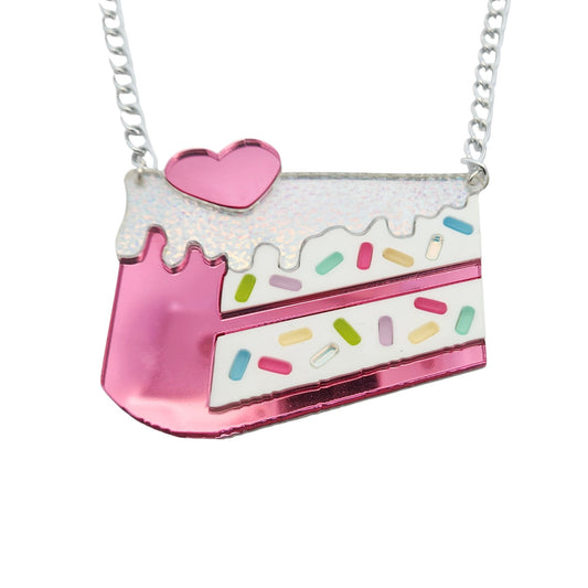Acrylic Cake Slice Necklace