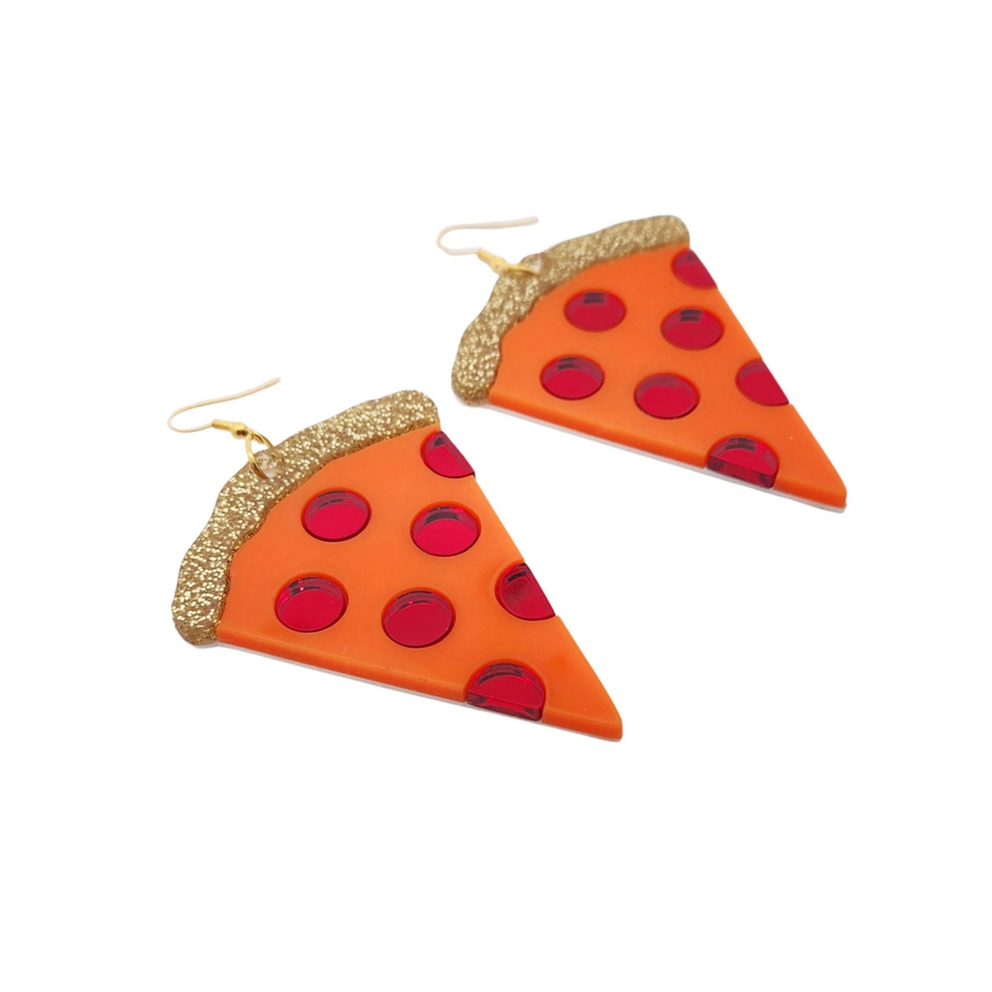 Acrylic Pizza Earrings