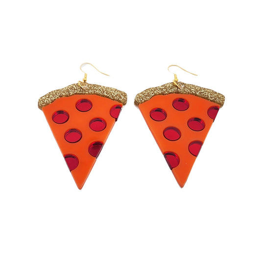 Acrylic Pizza Earrings