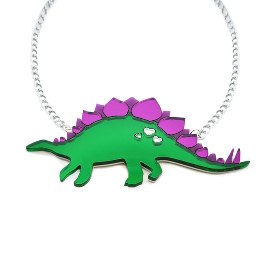 Acrylic Stegosaurus Necklace