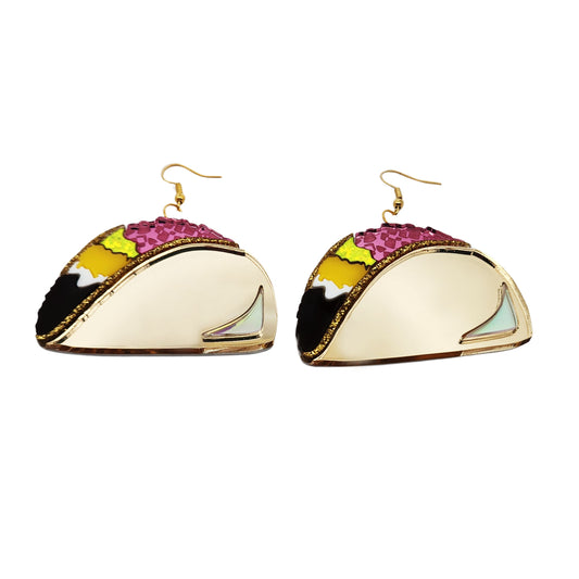 Acrylic Taco Earrings