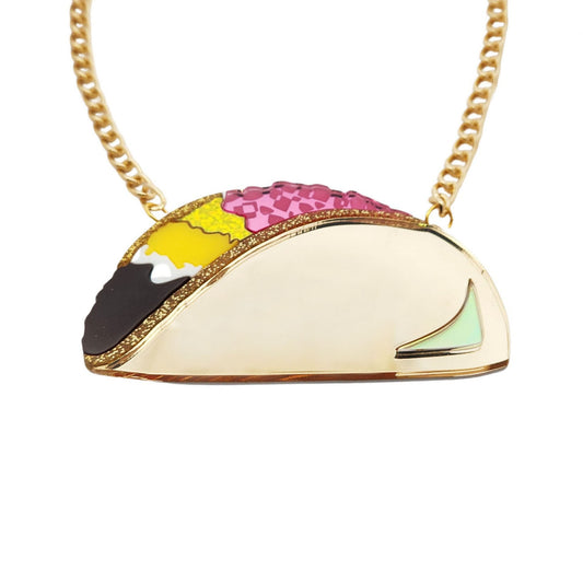 Acrylic Taco Necklace