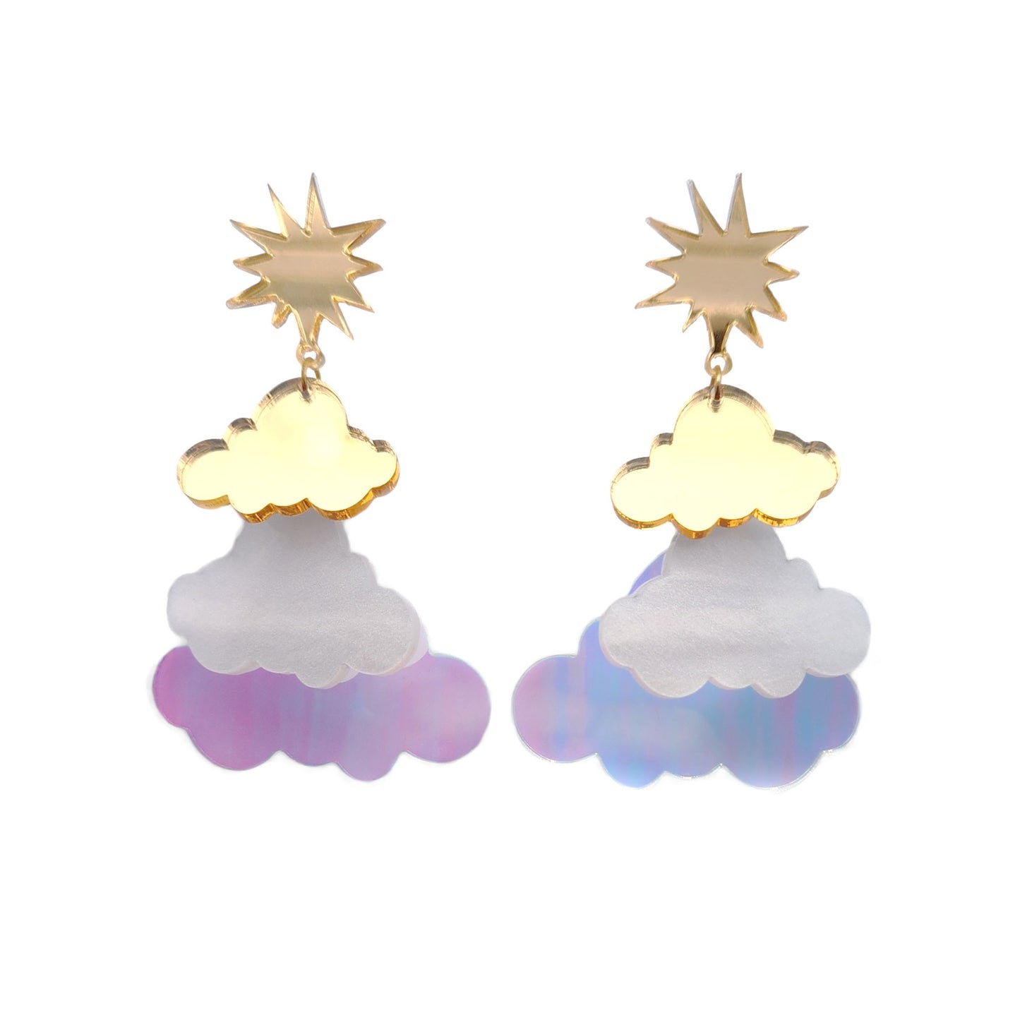 Acrylic Cloud Earrings