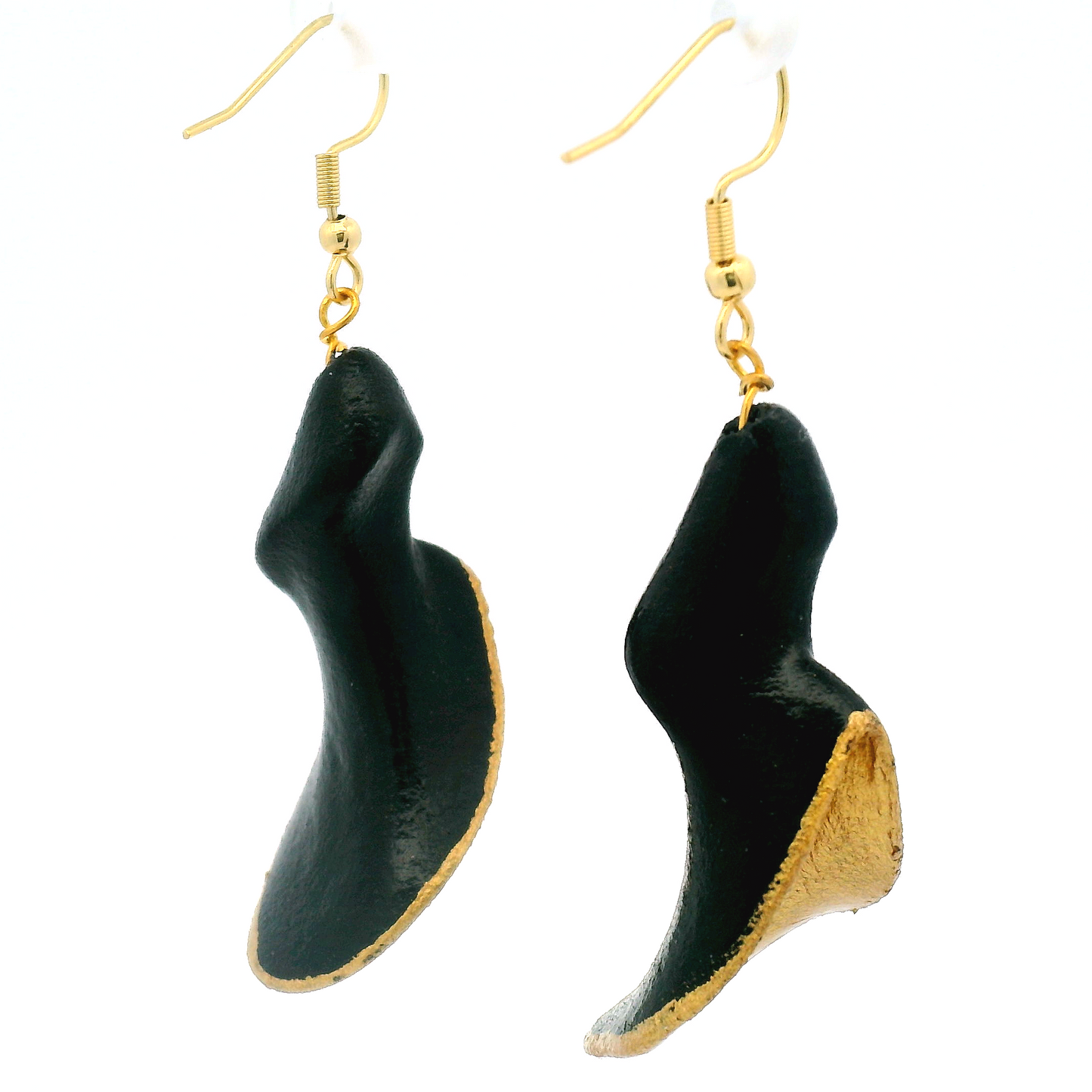 Black & Gold Janicka Petal Earrings