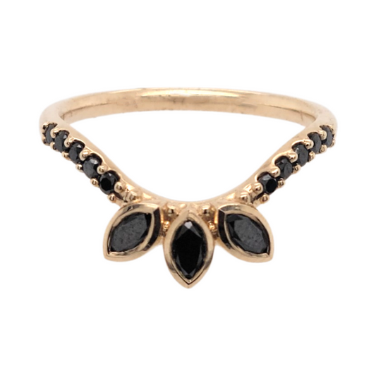 Black Diamond Trio Marquise Contour Band