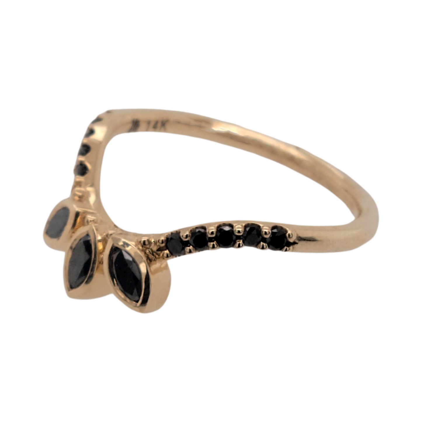 Black Diamond Trio Marquise Contour Band