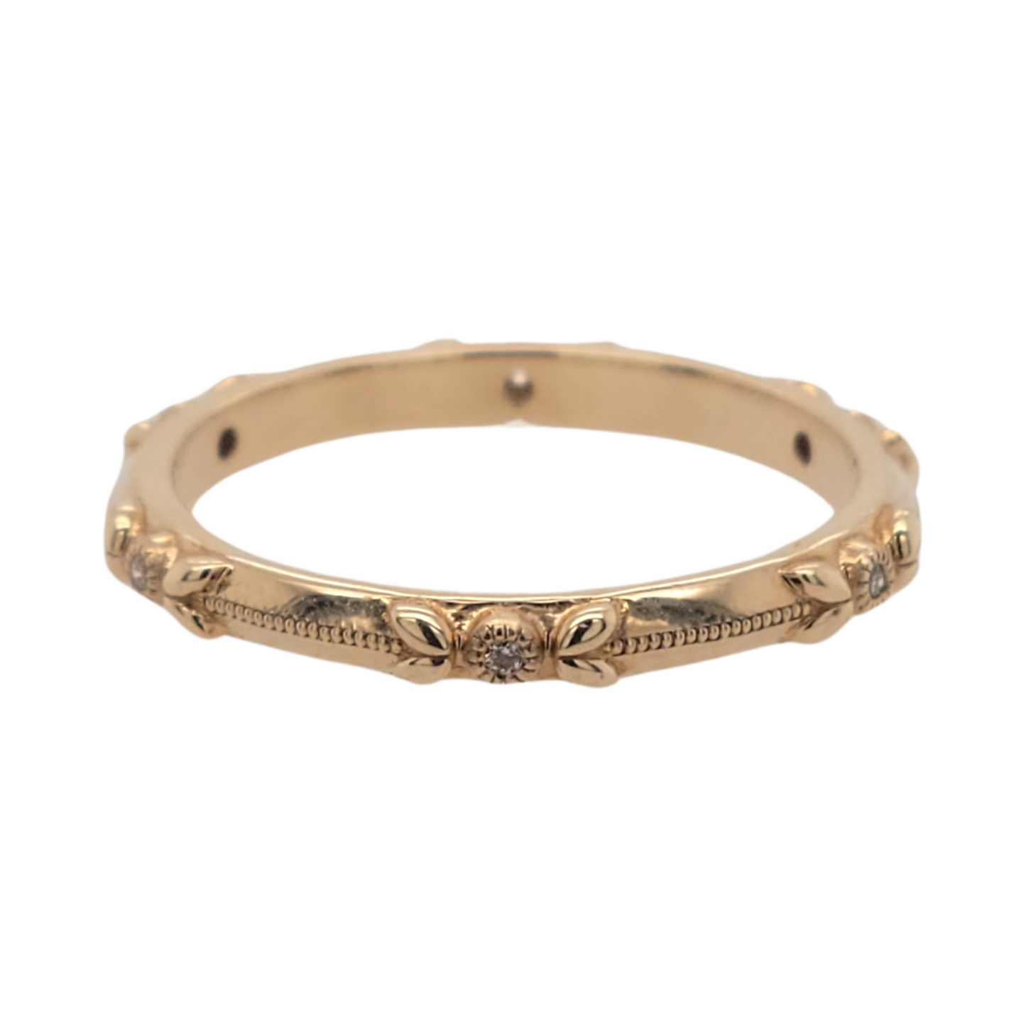 Engraved Flower Band
