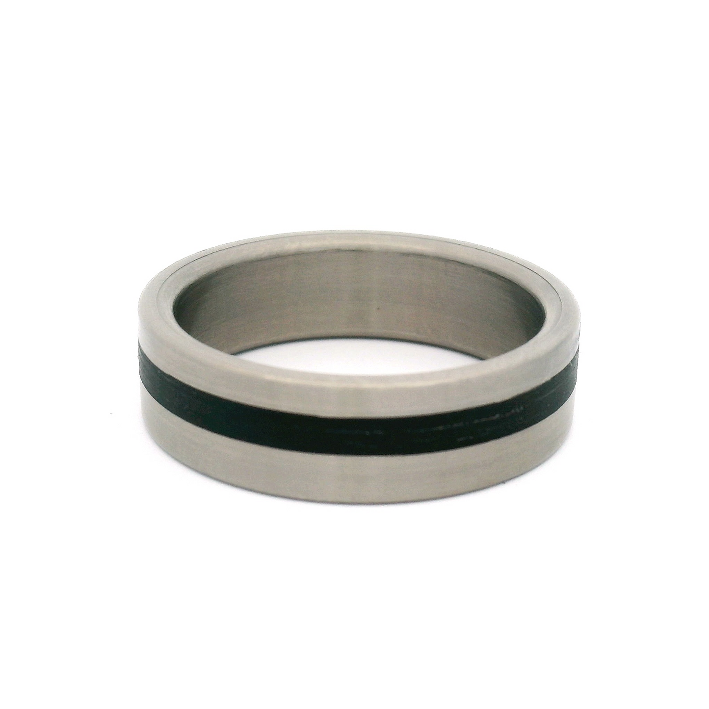 Titanium & Black Delrin 6.5mm Wide Band