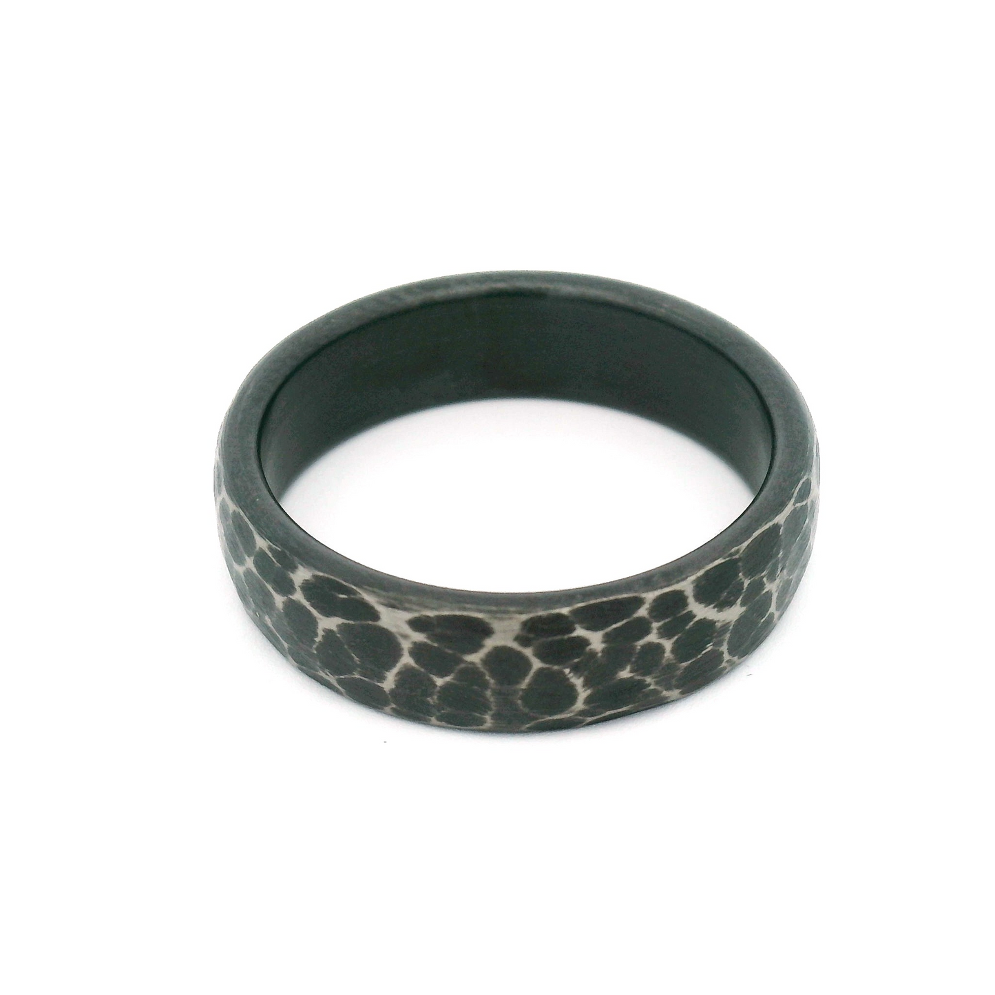 Hammered Titanium 6mm Wide Band
