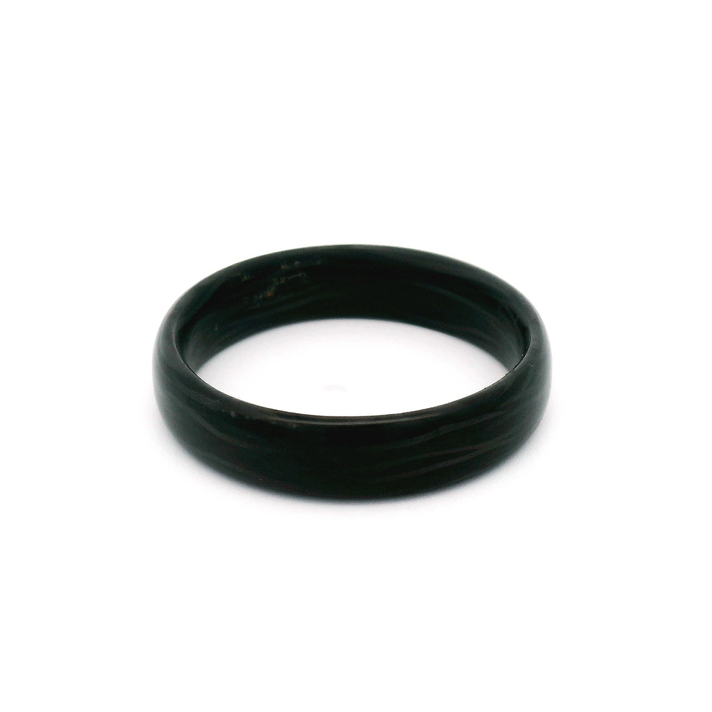 Polished Carbon Fibre Soft Domed Comfort Fit 5mm Wide Band