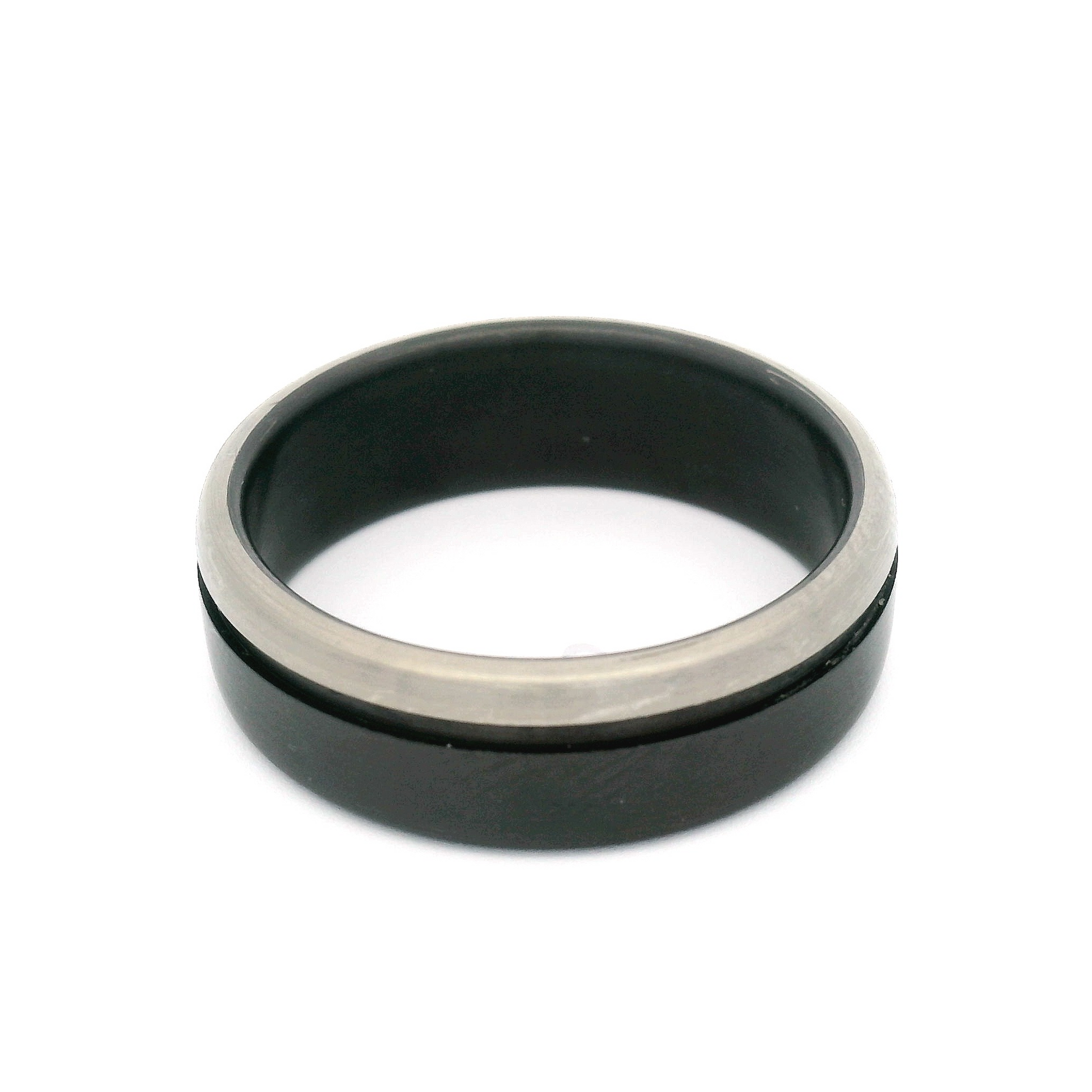 Brushed Zirconium and Titanium 7mm Band