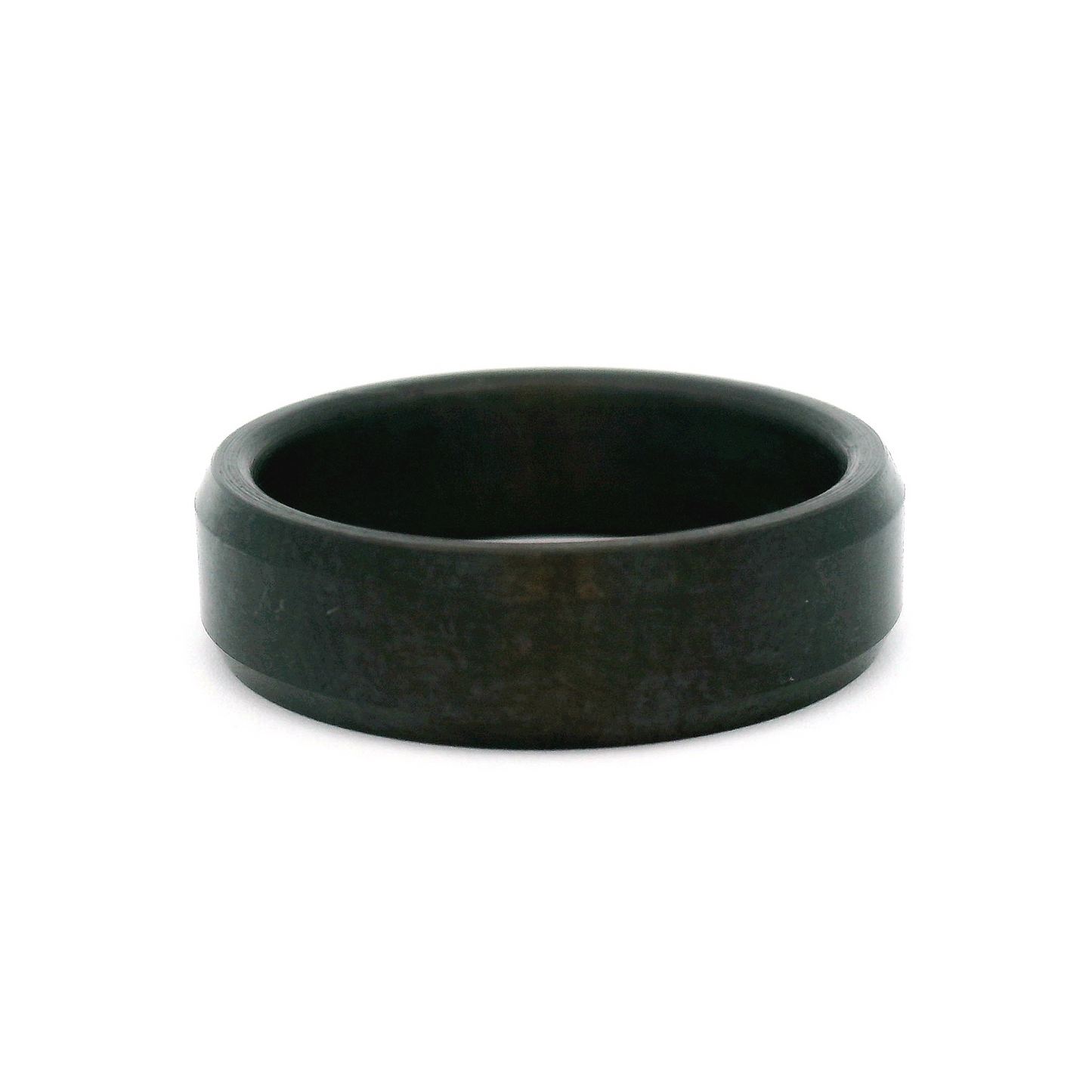 Black Bevelled Zirconium 6mm Band