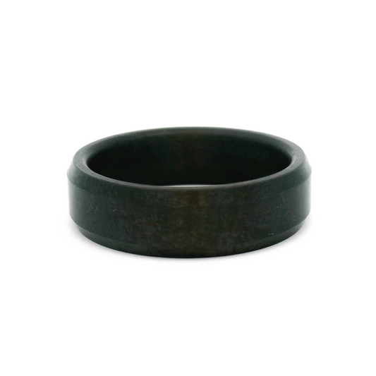 Black Bevelled Zirconium 6mm Band