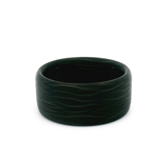 Carbon Fibre Soft Domed Comfort Fit 10mm Wide Band
