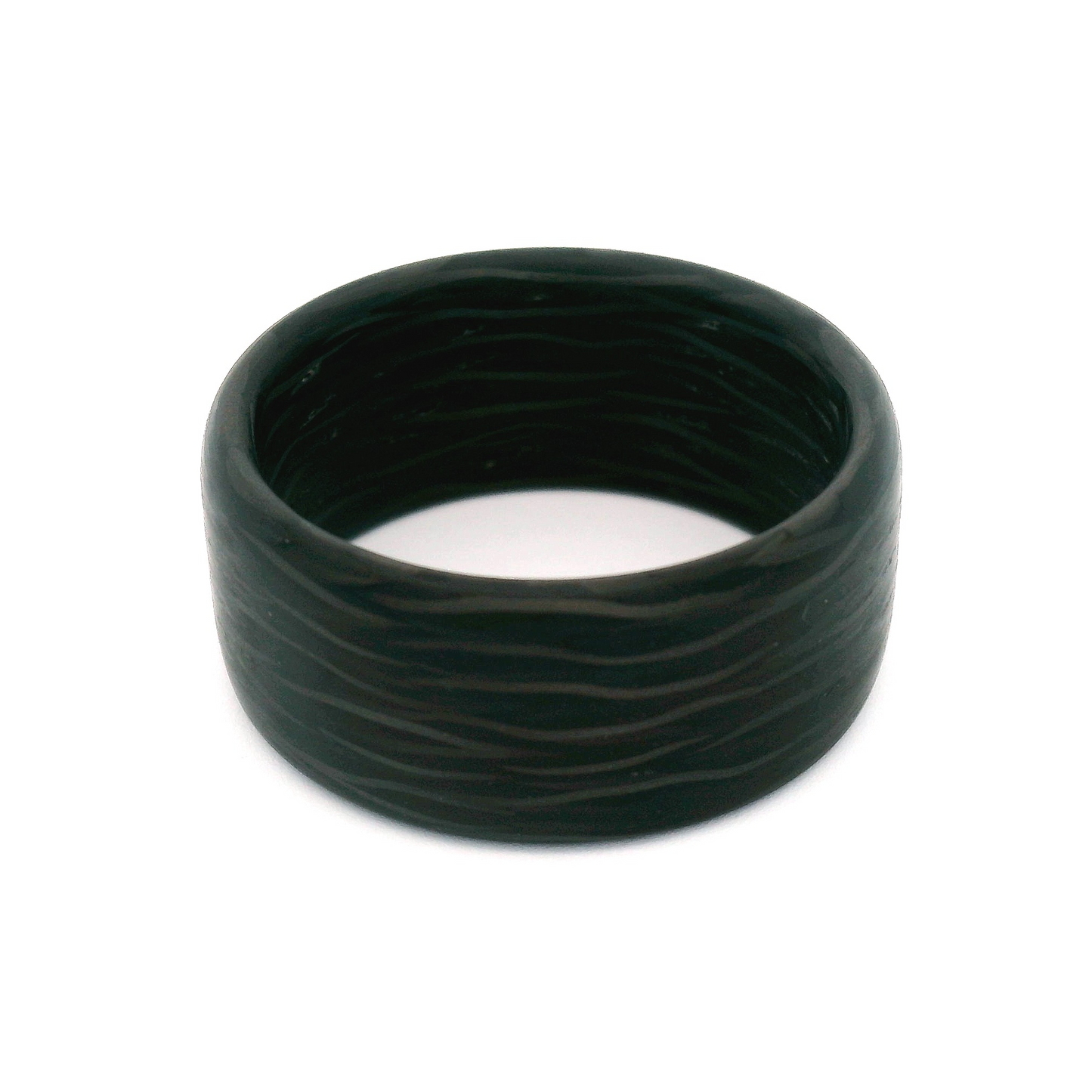 Carbon Fibre Soft Domed Comfort Fit 10mm Wide Band