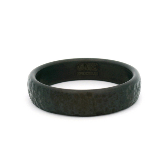 Hammered Black Zirconium Band