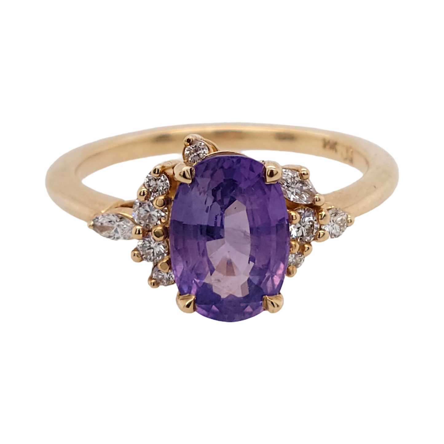 Oval Purple Sapphire Ring