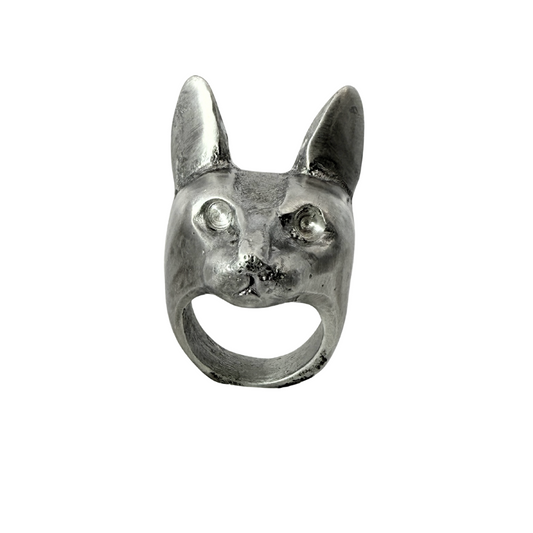 Bastet Cat Head Ring