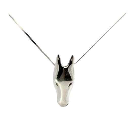 Silver Horse Head Necklace