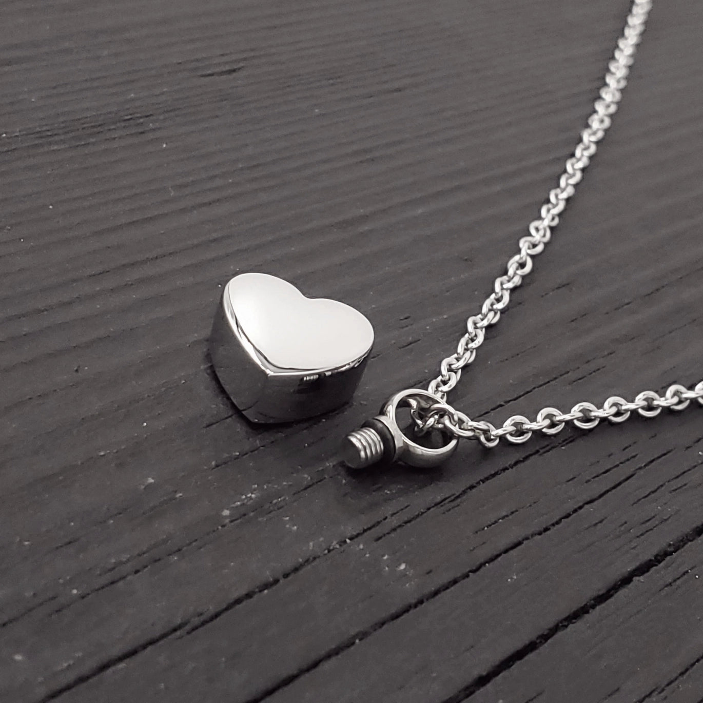 Stainless Steel Tiny Heart Urn Necklace