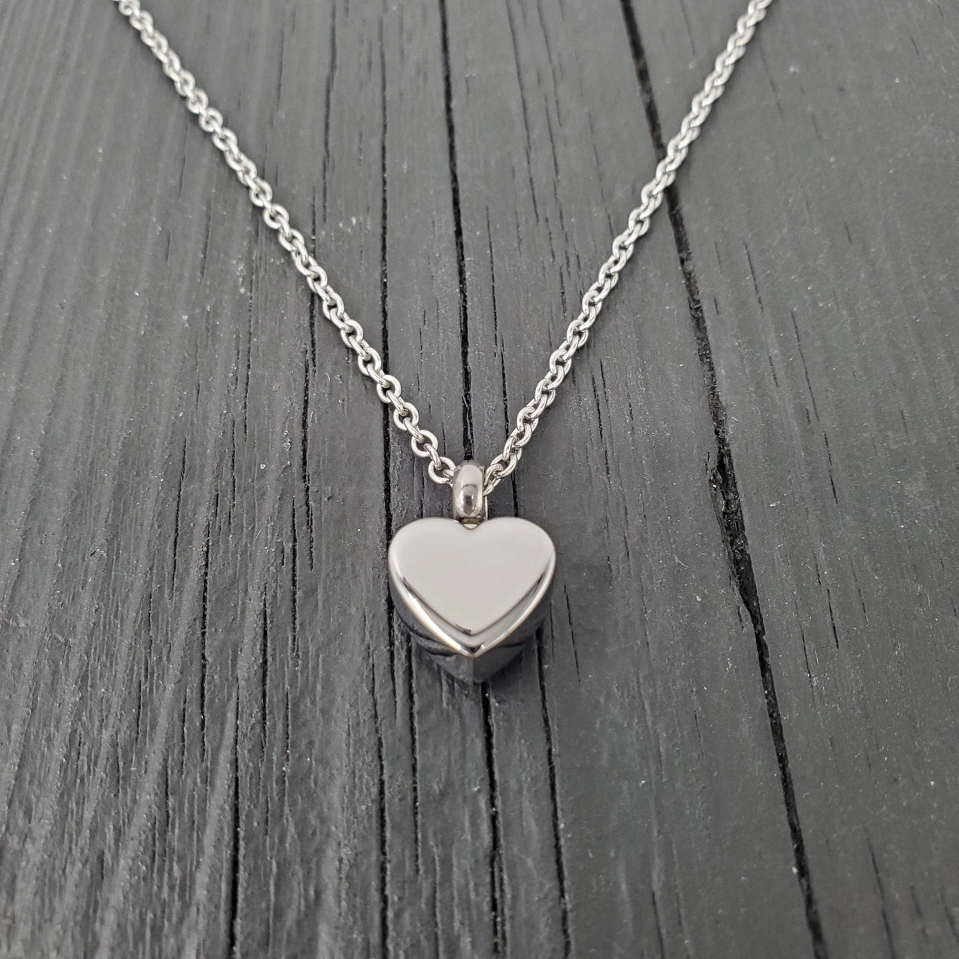 Stainless Steel Tiny Heart Urn Necklace