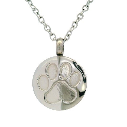 Stainless Steel Paw Urn Pendant