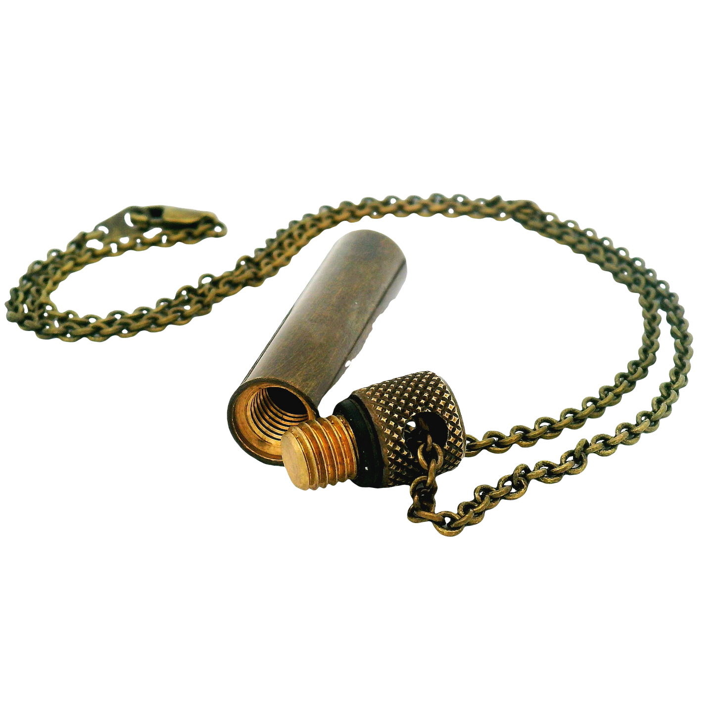 Antique Brass Poison Vial Pendant