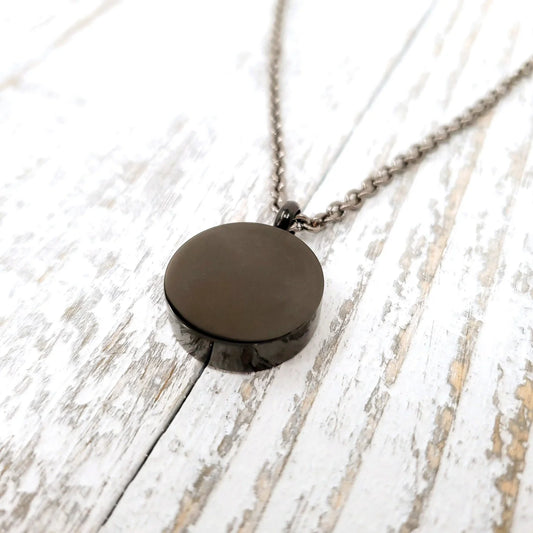 Stainless Steel Circle Cremation Necklace