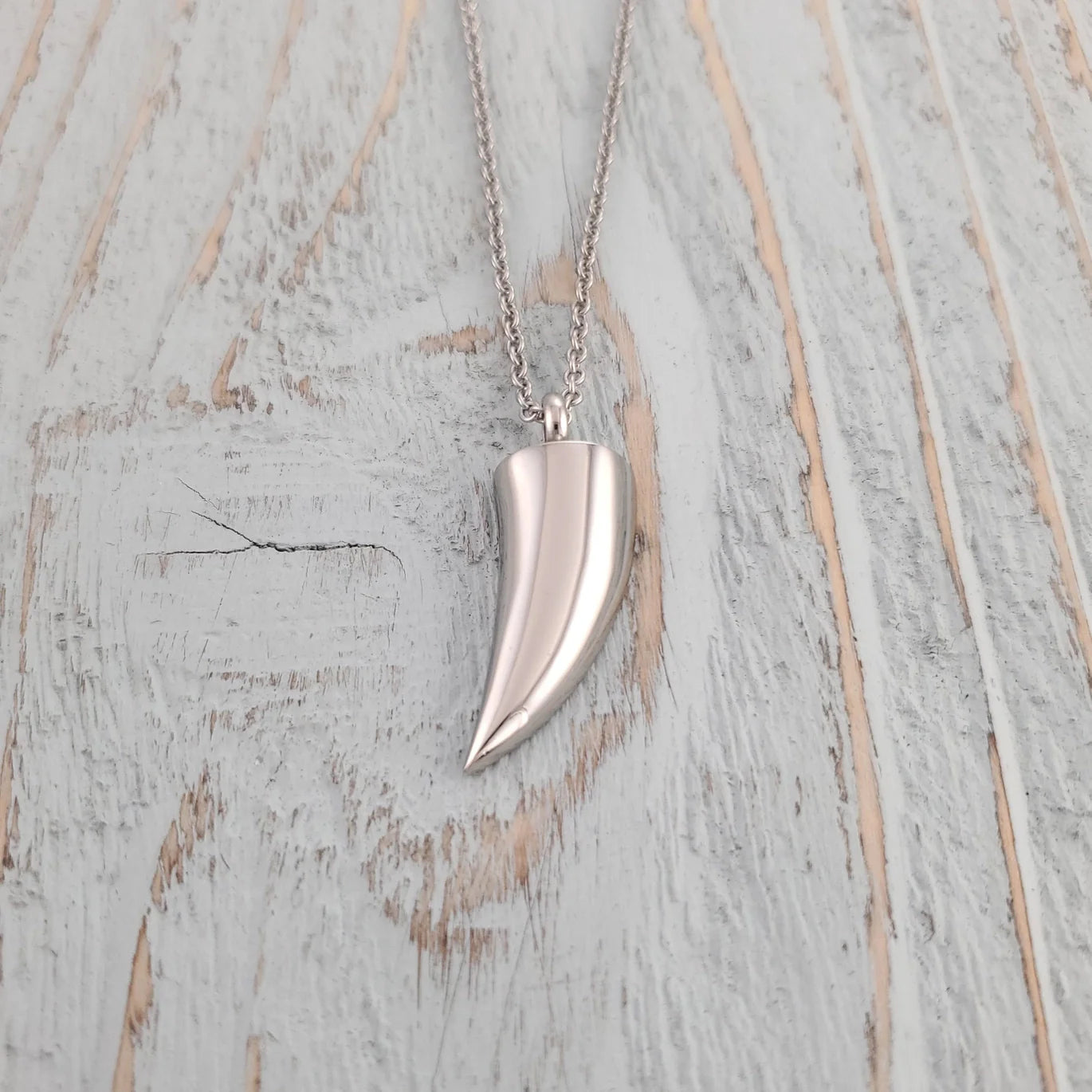Stainless Steel Claw Urn Necklace