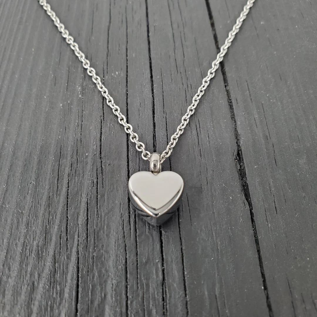 Heart Cremation Urn Necklace