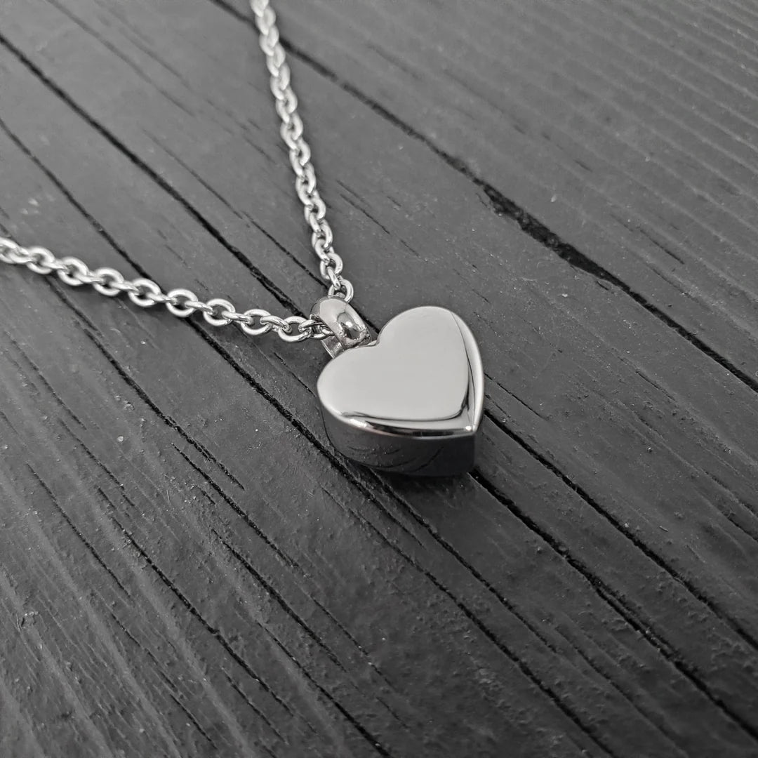 Heart Cremation Urn Necklace